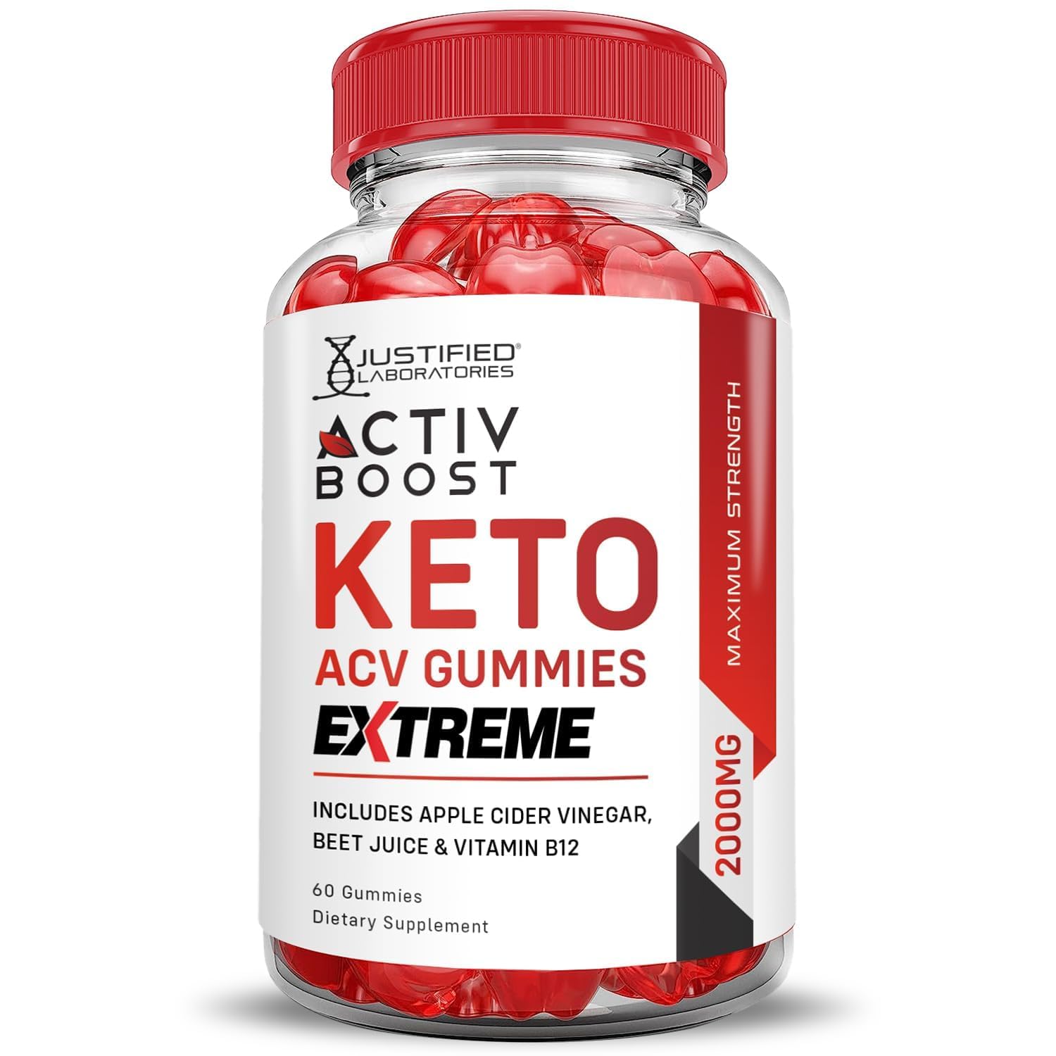 Justified Labs ActivBoost Keto ACV Gummies vitamin B12 and folate for daily nutrients
