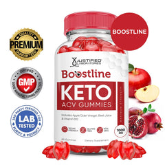 Boostline Keto ACV Gummies with beet and pomegranate ingredients for energy support