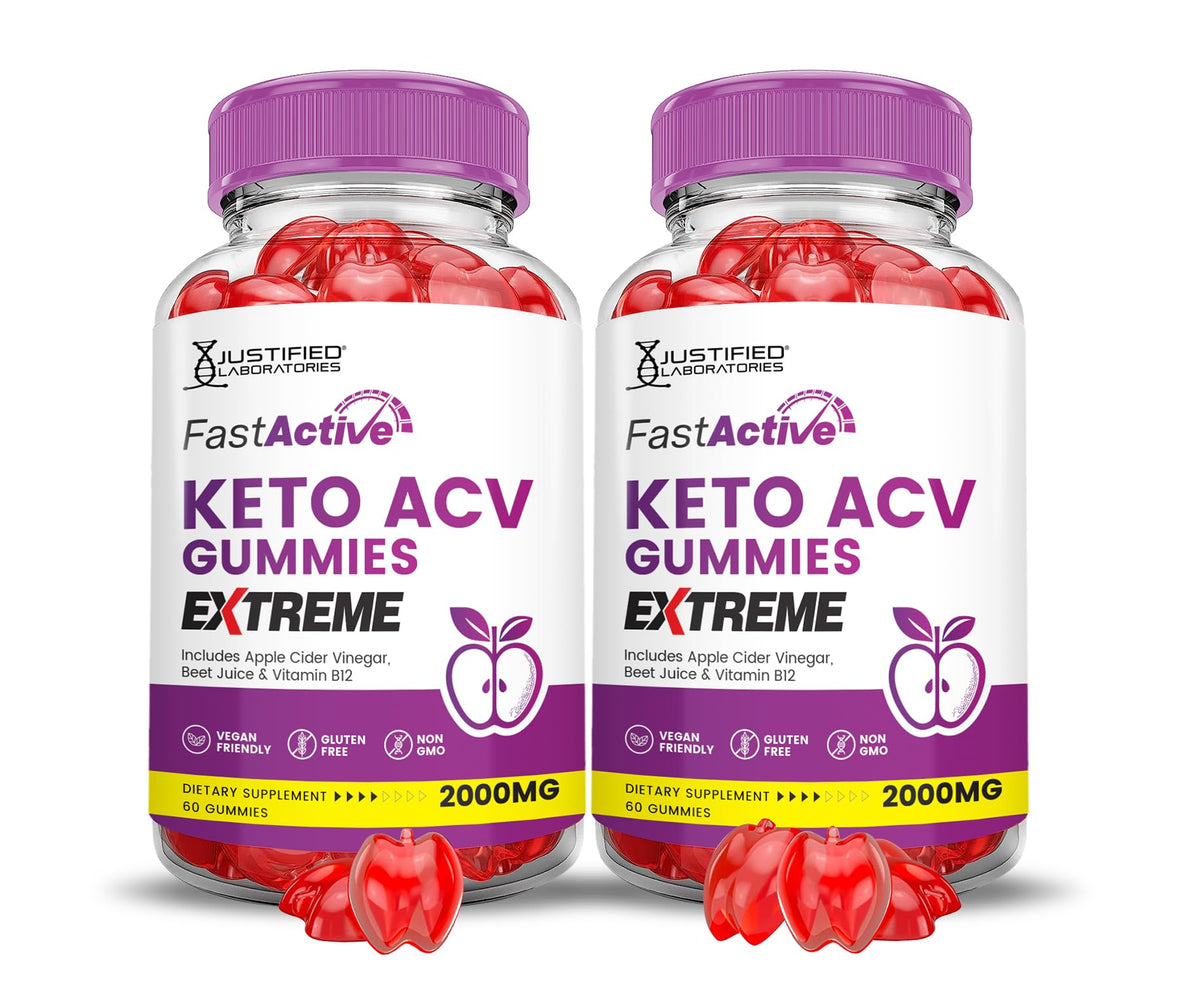 Justified Laboratories Fast Active Keto ACV Gummies bottle for daily convenience