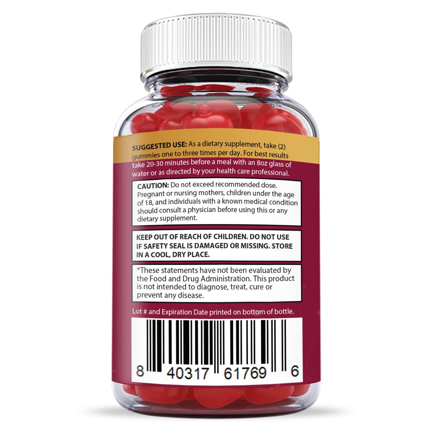 GMP-certified facility badge on label reflects safety and quality for Justified Labs gummies.