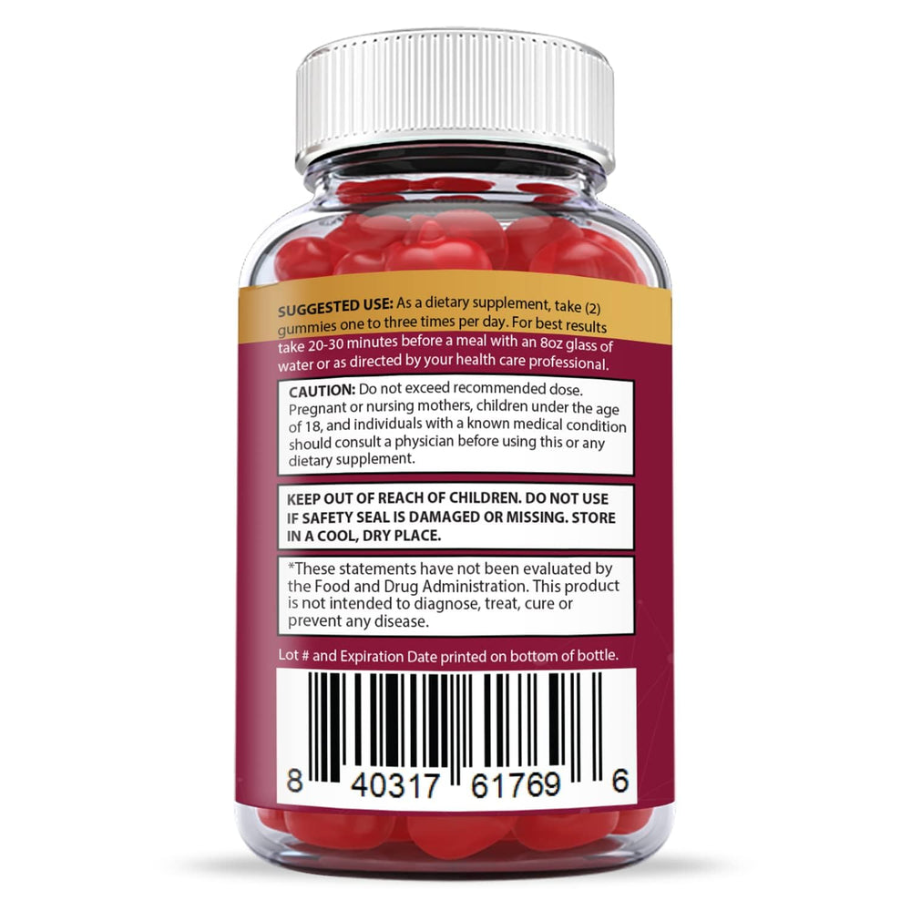GMP-certified facility badge on label reflects safety and quality for Justified Labs gummies.