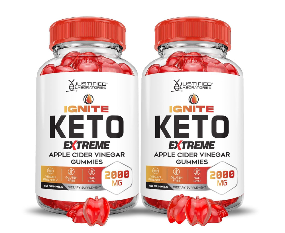 Justified Laboratories Ignite Keto ACV Gummies bottle showing convenient daily bite