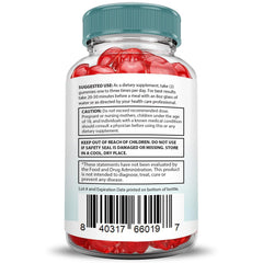 Justified Labs natural, non-GMO gummies on fruit background