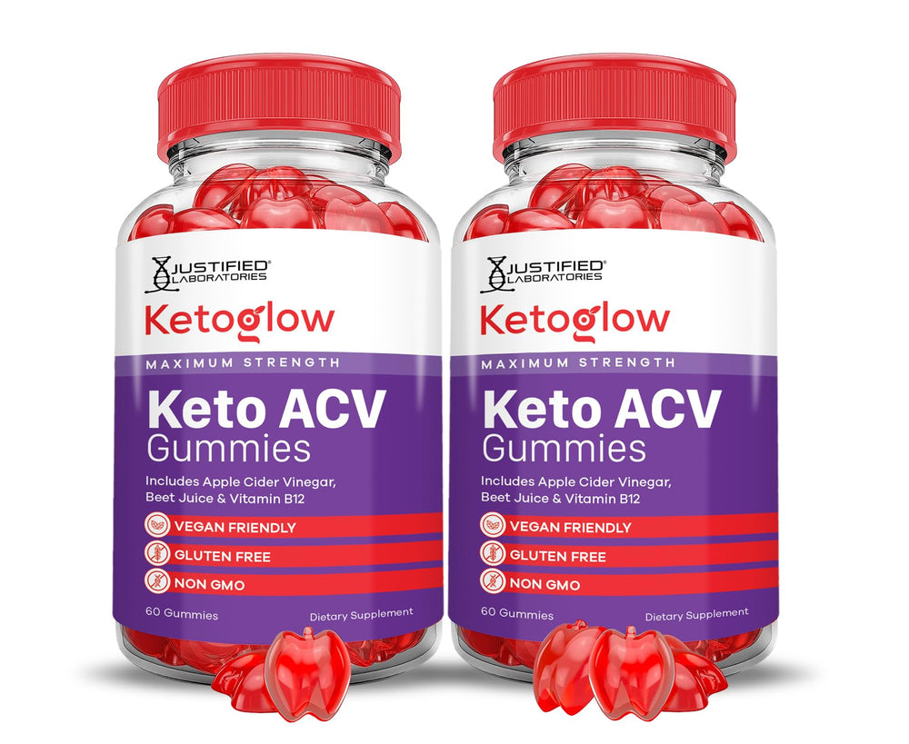 Justified Labs Keto Glow ACV Gummies bottle for daily wellness.