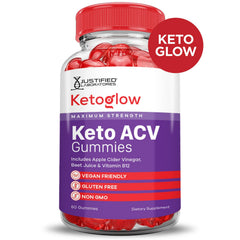 Justified Labs Keto Glow ACV Gummies ingredients beet juice and B12.