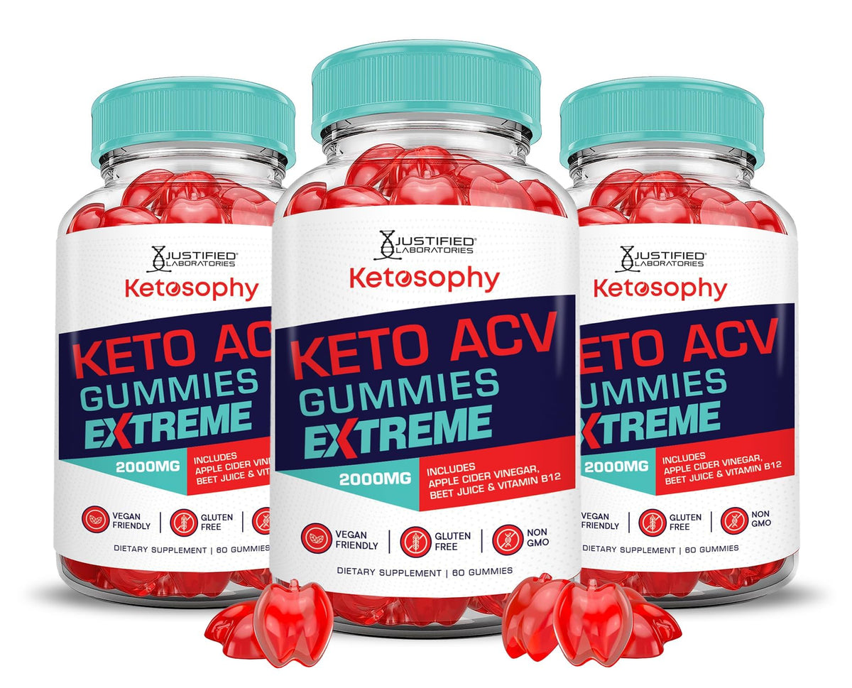 Justified Laboratories Ketosophy Extreme gummies packaging for convenient daily use.