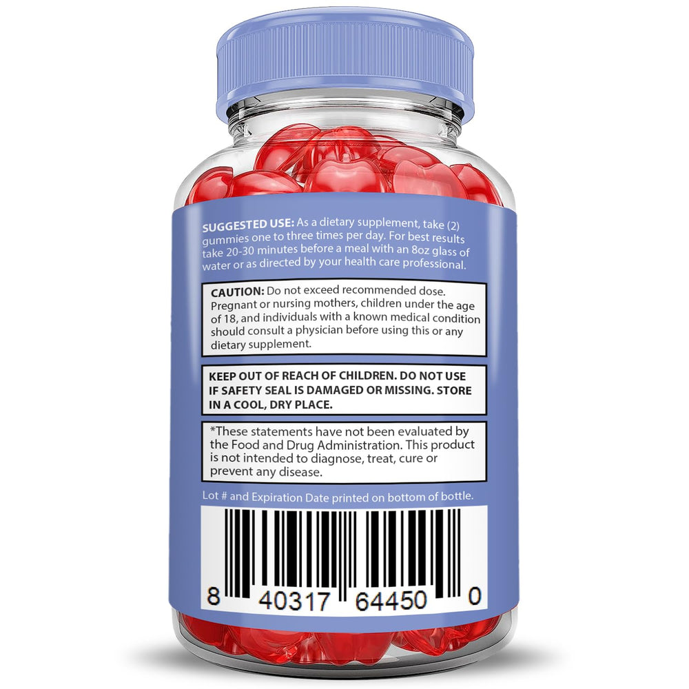 Justified Laboratories Microbio Keto ACV Gummies cross-section reveals beet and pomegranate ingredients.