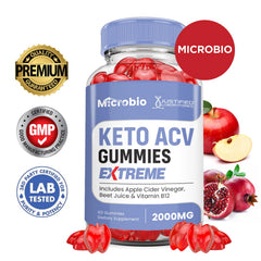 Justified Laboratories Microbio Keto ACV Gummies poured, ready for a tasty daily supplement.