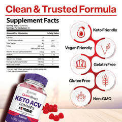 Justified Laboratories Quick Shred Keto ACV Gummies vegan non-GMO formula showcased