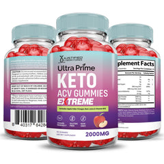 Justified Laboratories Ultra Prime Keto ACV Gummies bottle 60-count emphasizes convenient daily serving