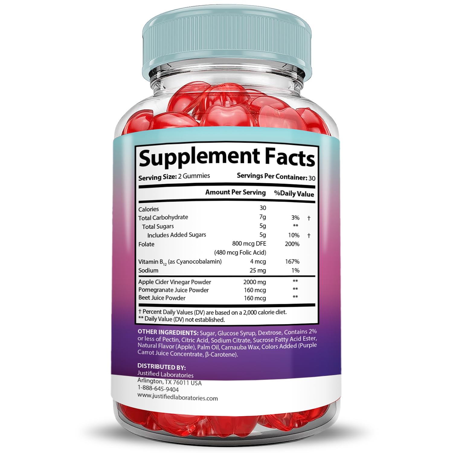 Justified Laboratories Ultra Prime Keto ACV Gummies gummy close-up shows chewy texture for easy snacking