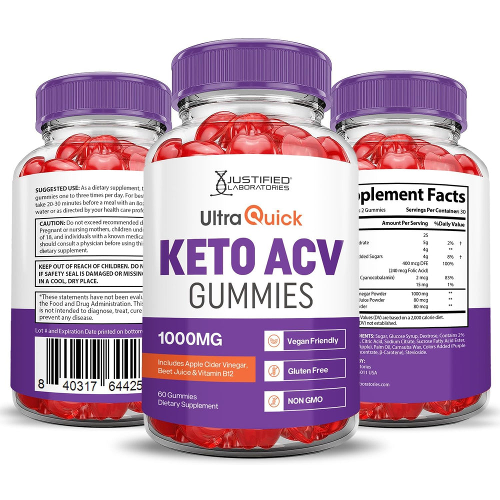 Justified Laboratories Ultra Quick Keto ACV Gummies safety testing and quality