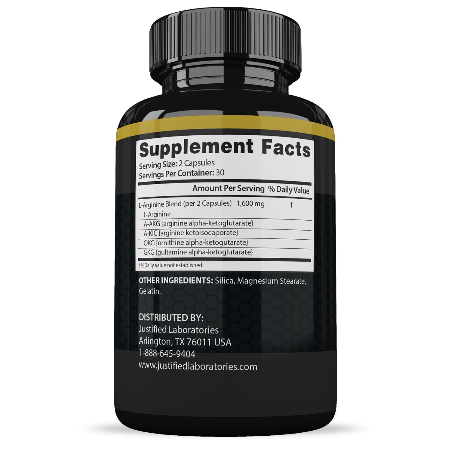Justified Laboratories Vigor Now Max capsules, compact bottle perfect for on-the-go routines.