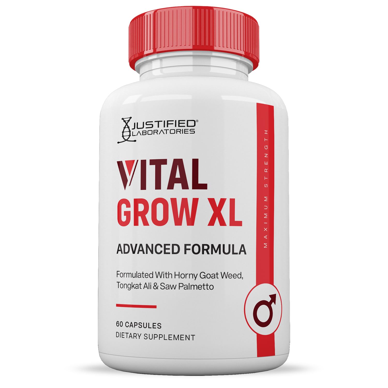 Vital Grow XL bottle and capsules on a gym towel for active days.