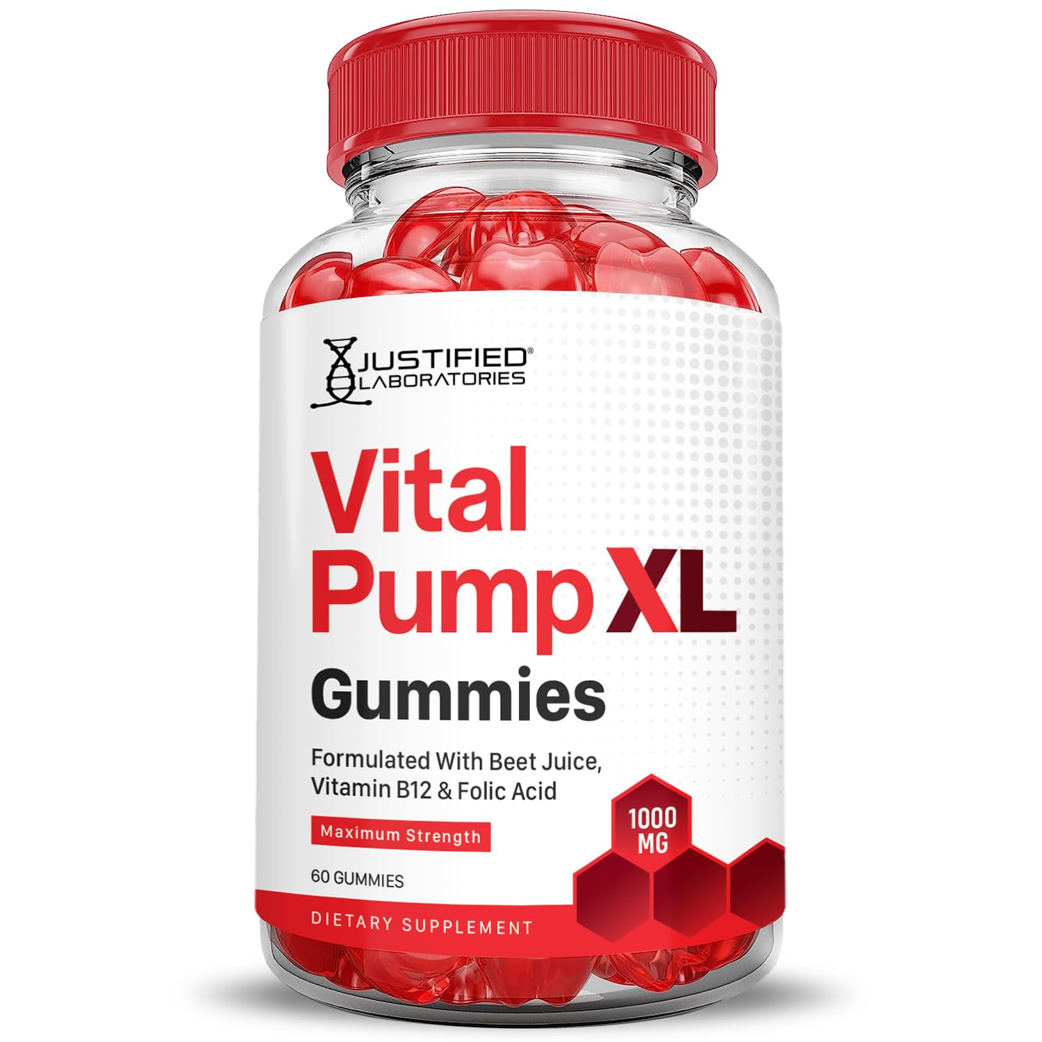 Justified Laboratories Vital Pump XL ACV and pomegranate beet powder element highlighted