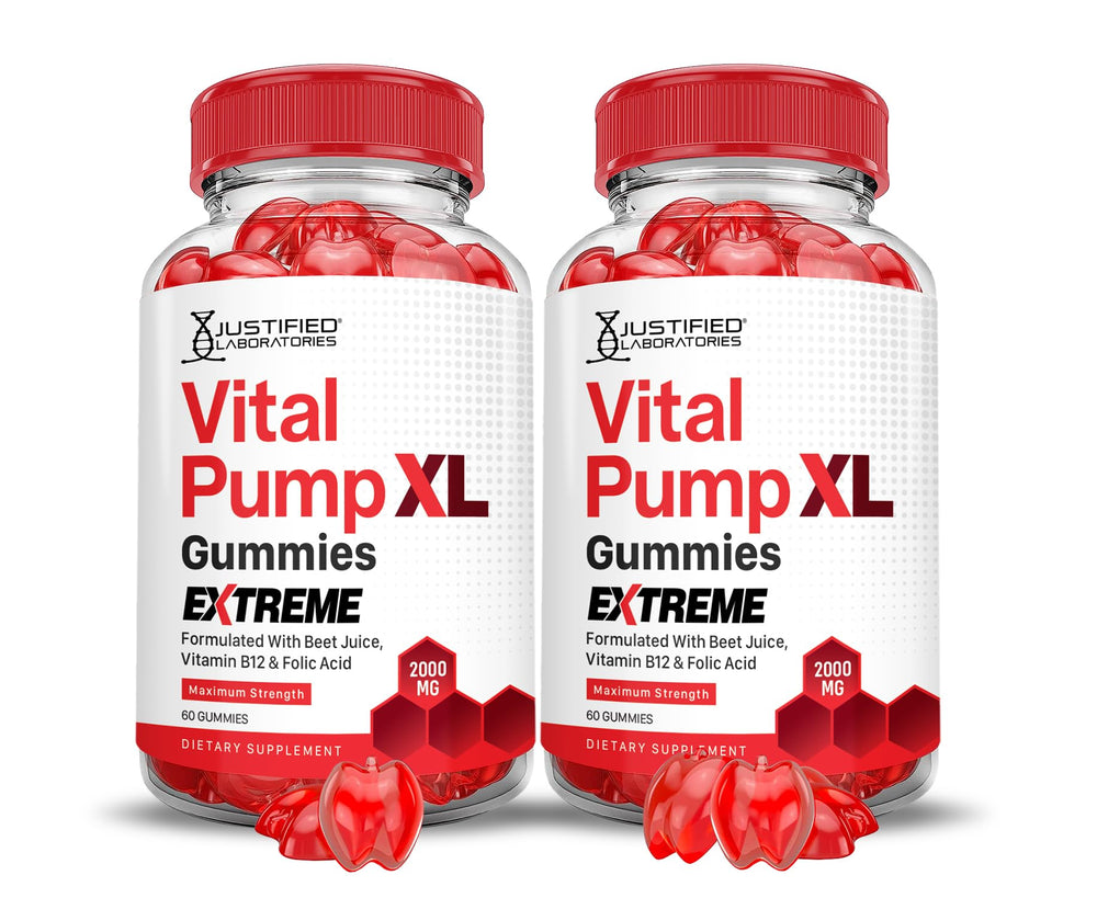 Justified Laboratories Vital Pump XL Extreme 2000mg bottle front with premium packaging