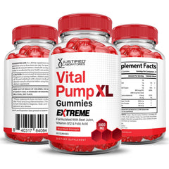 Justified Laboratories Vital Pump XL Extreme label emphasizes gluten-free and gelatin-free formula