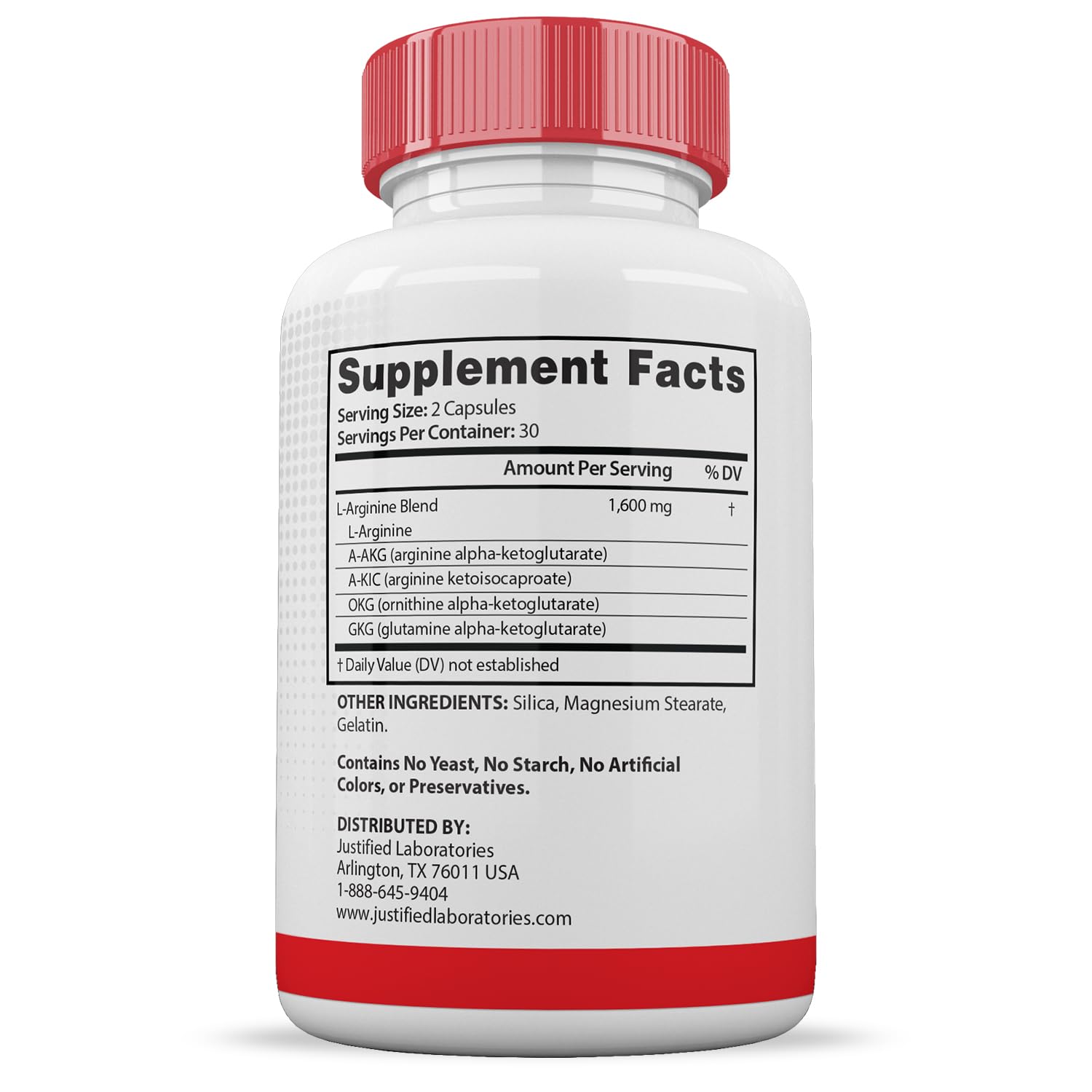 Justified Laboratories Vital Pump XL Extreme bottle-side view emphasizing durable packaging