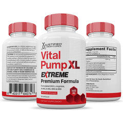 Justified Laboratories Vital Pump XL Extreme GMP-seal confirming manufacturing quality
