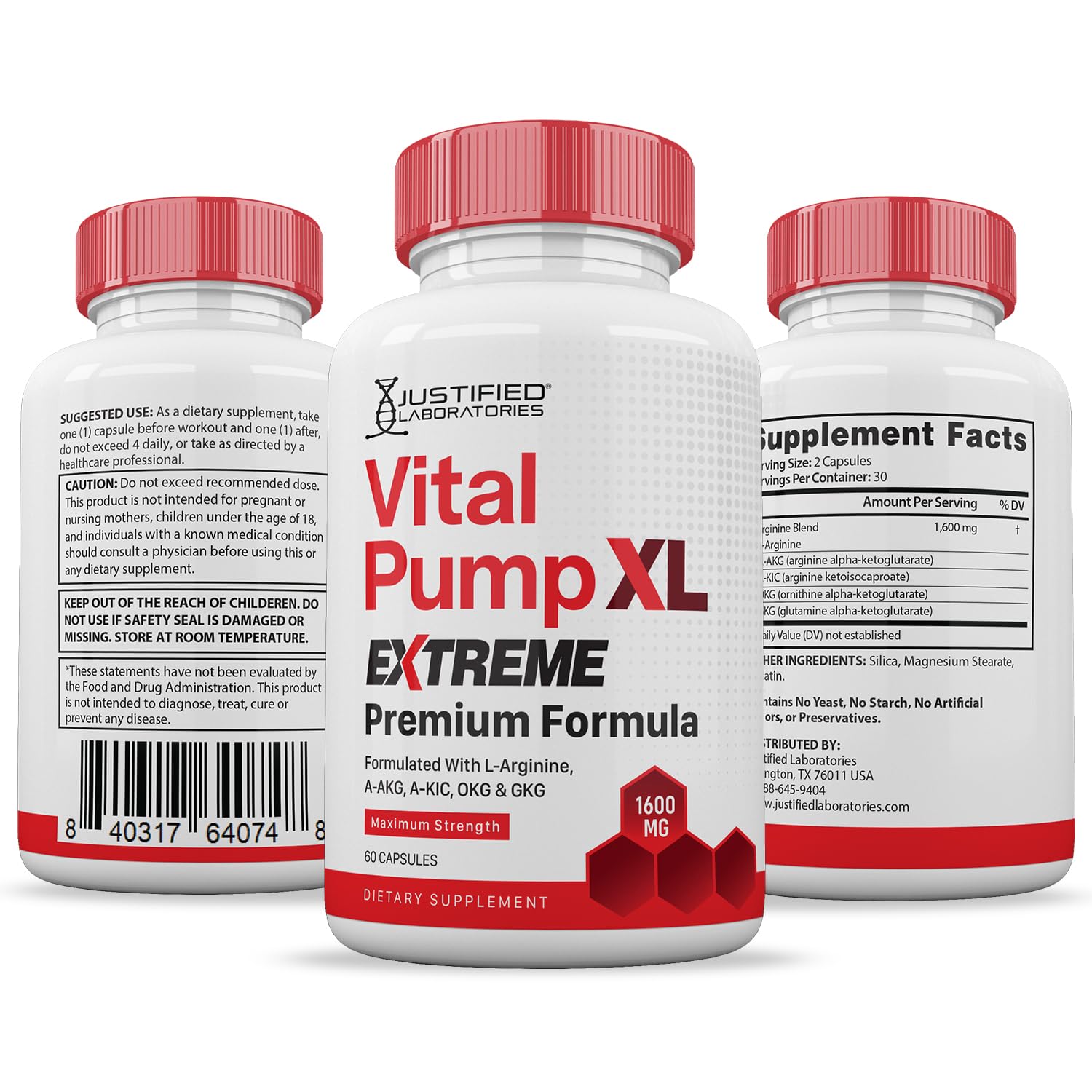 Justified Laboratories Vital Pump XL Extreme packaging angle shot