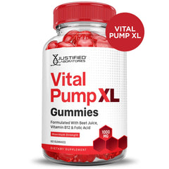 Justified Laboratories Vital Pump XL ingredients beet juice visible in gummies