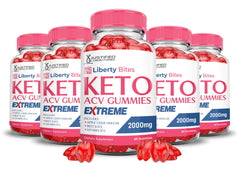 Justified Laboratories Liberty Bites Keto ACV Gummies bottle being poured for daily wellness.