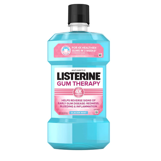 JUSTSWAGDDEEFF Listerine Gum Therapy Glacier Mint 1L bottle front for a refreshing rinse