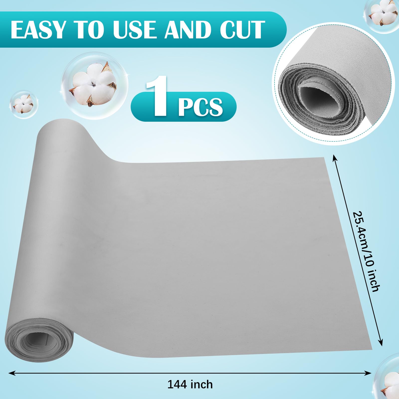 Jutom 10x144 skinfold dry sheet cut-to-fit for versatile underfold protection.