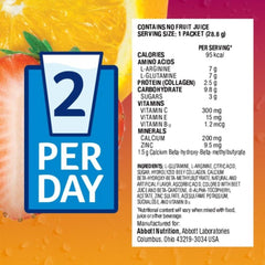 Front view of Juven fruit punch package with colorful branding