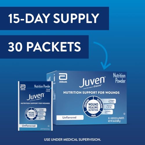 Pouring Juven powder into water illustrating fast mixing for convenient daily use