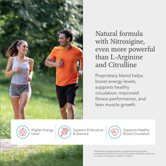 Juvenon BloodFlow-7 label close-up featuring Nitrosigine and key ingredients.