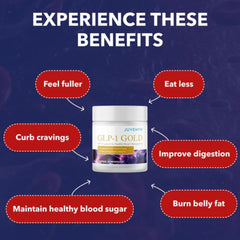 Juvenon GLP-1 Gold capsules in hand for convenient supplementation.