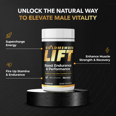 Juvenon GoldMember Lift capsules, showcasing Nitrosigine for improved circulation.