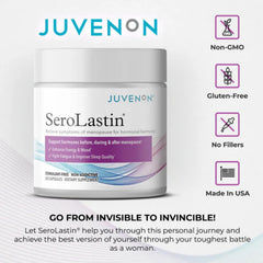 Juvenon menopause energy-clarity supplement image suggesting focus and alertness