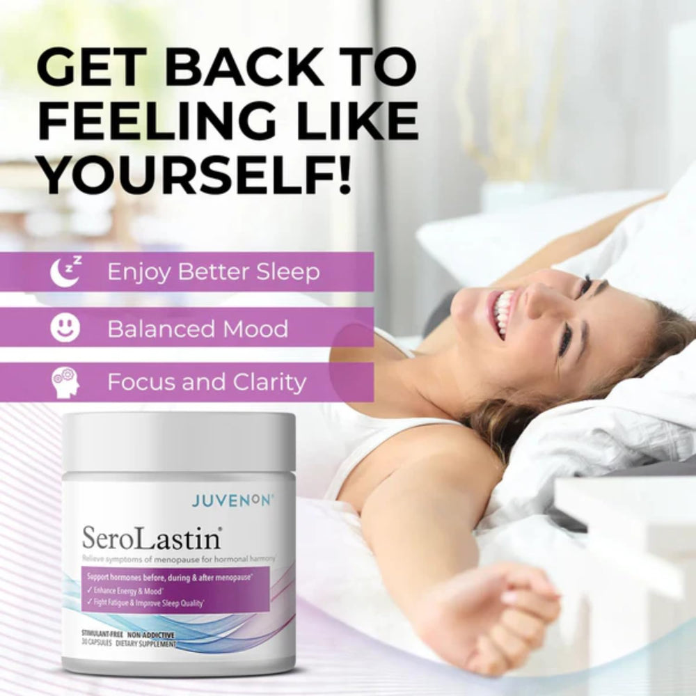 Juvenon menopause sleep support capsule close-up for restful nights