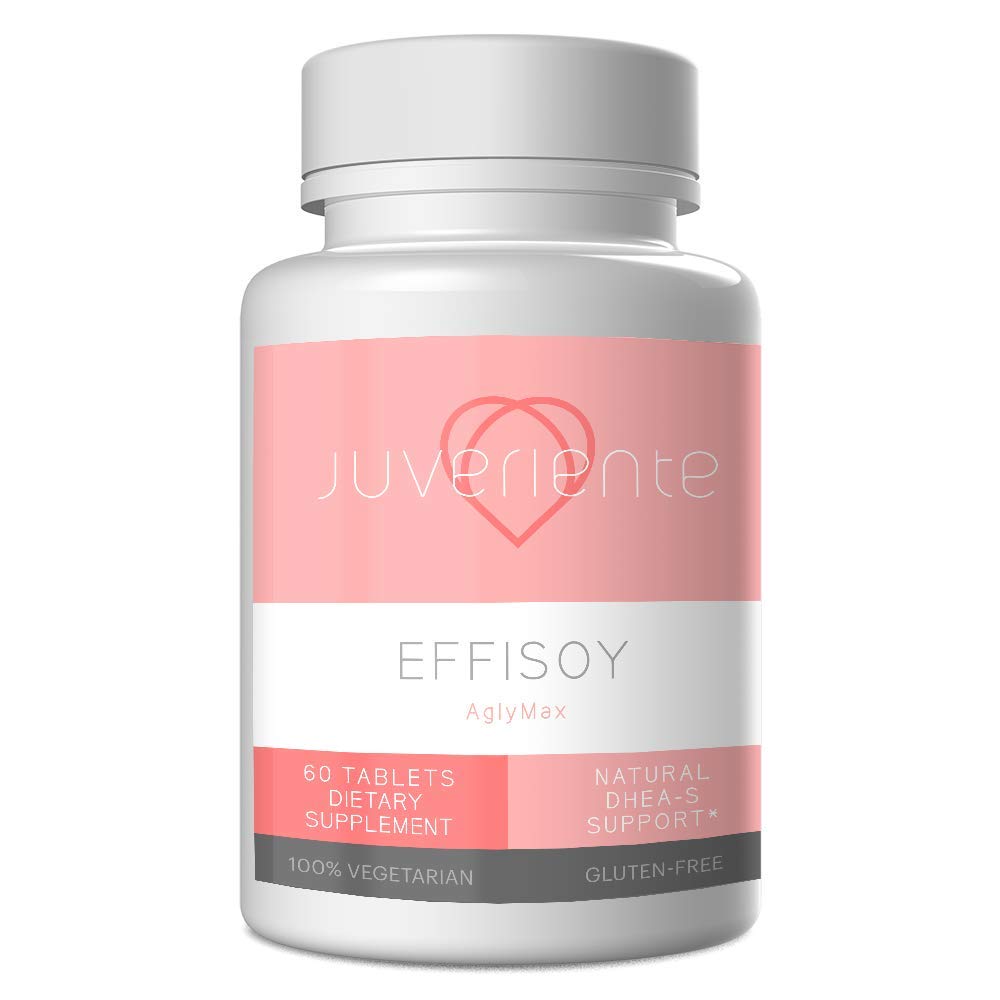 Juveriente Effisoy AM/PM bottle front for menopause support in daily routine