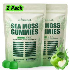 JUYIHEAL 16in1 Sea Moss gummies bottle front shows vegan energy support