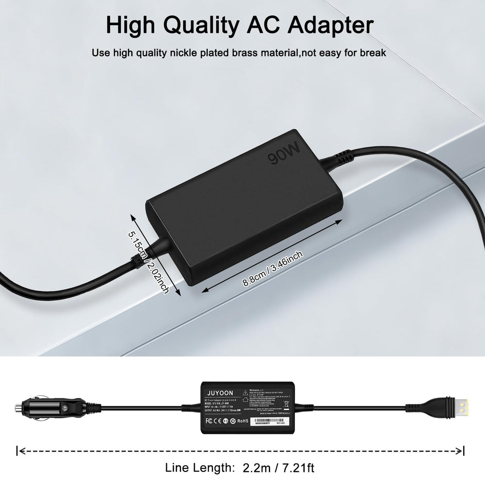JUYOON 90W car charger powering Airmini 11 during road trips for uninterrupted therapy