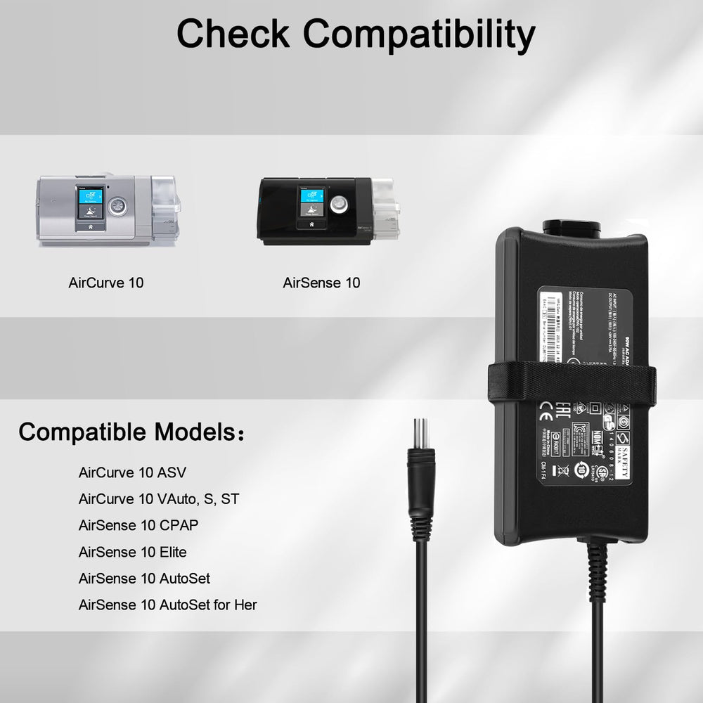JUYOON AirCurve 10 CPAP compatibility depiction for versatile power needs