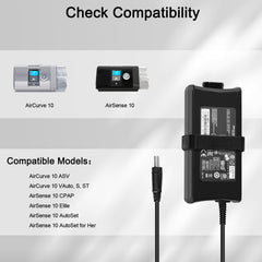 JUYOON AirCurve 10 CPAP compatibility depiction for versatile power needs