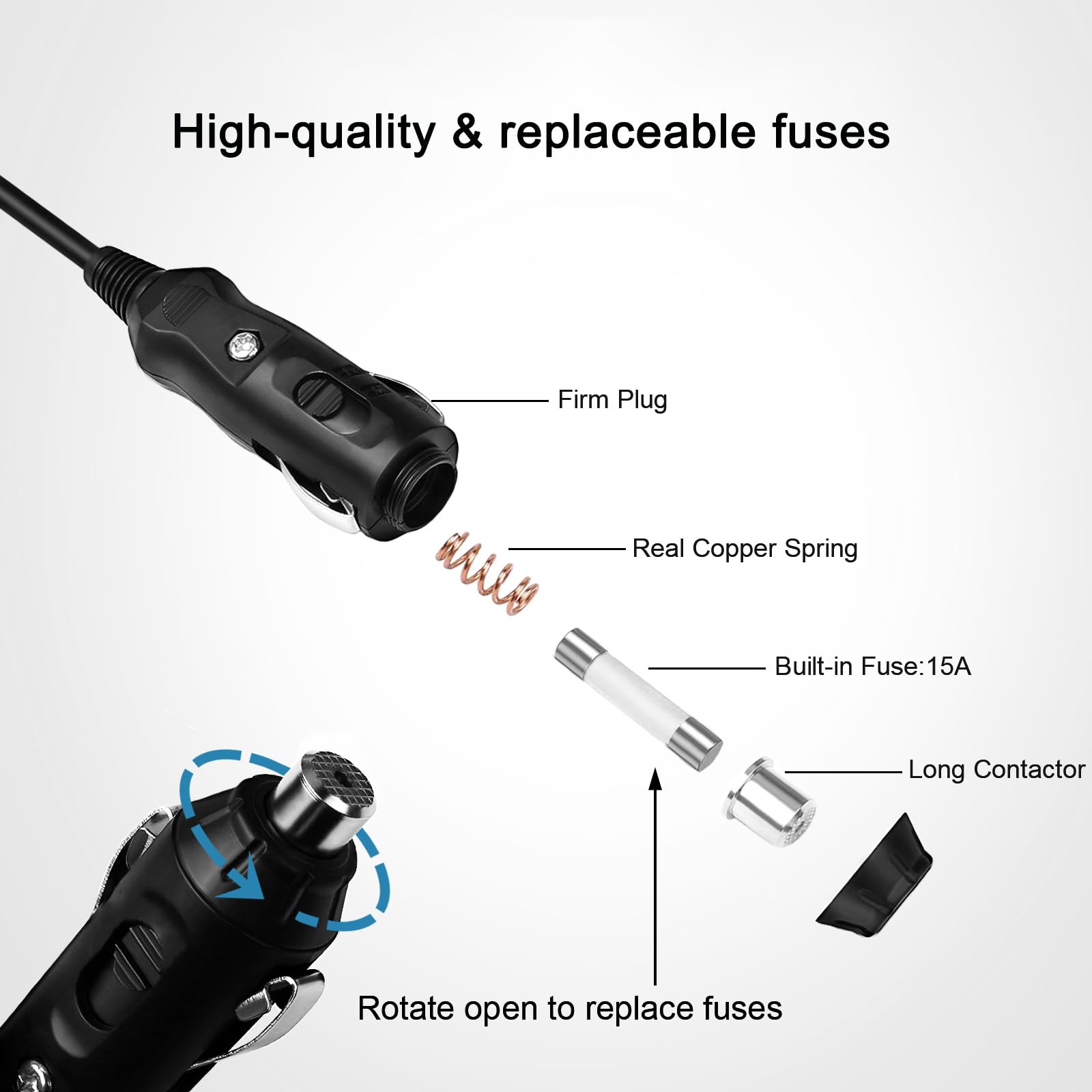 JUYOON CPAP power supply package includes fuse and power unit.