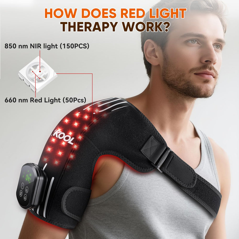 JVKOOL cordless shoulder massager enables ready-to-use portability.