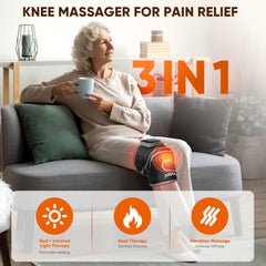 JVKOOL Knee Massager infrared coverage delivers deep heat across the knee.