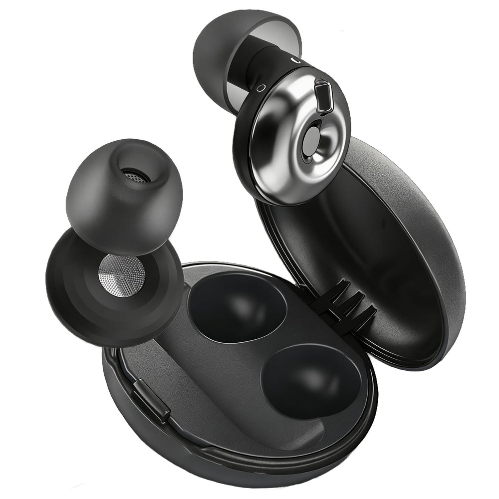 JWLTAPE adjustable ear plugs in silent night mode blocking city noise for peaceful sleep.