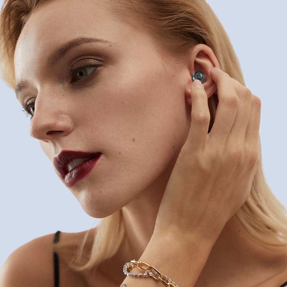 JWLTAPE side-sleeper design ear plugs provide comfortable seal for side sleeping.