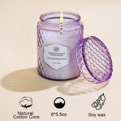 JXDLSQ soy wax jar showcases clean burning fibers for a calm home.