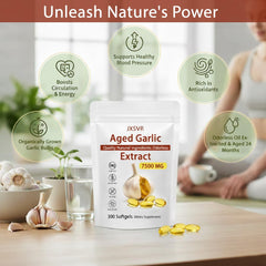 Odorless capsules of JXSVR aged garlic extract highlighting gentle intake