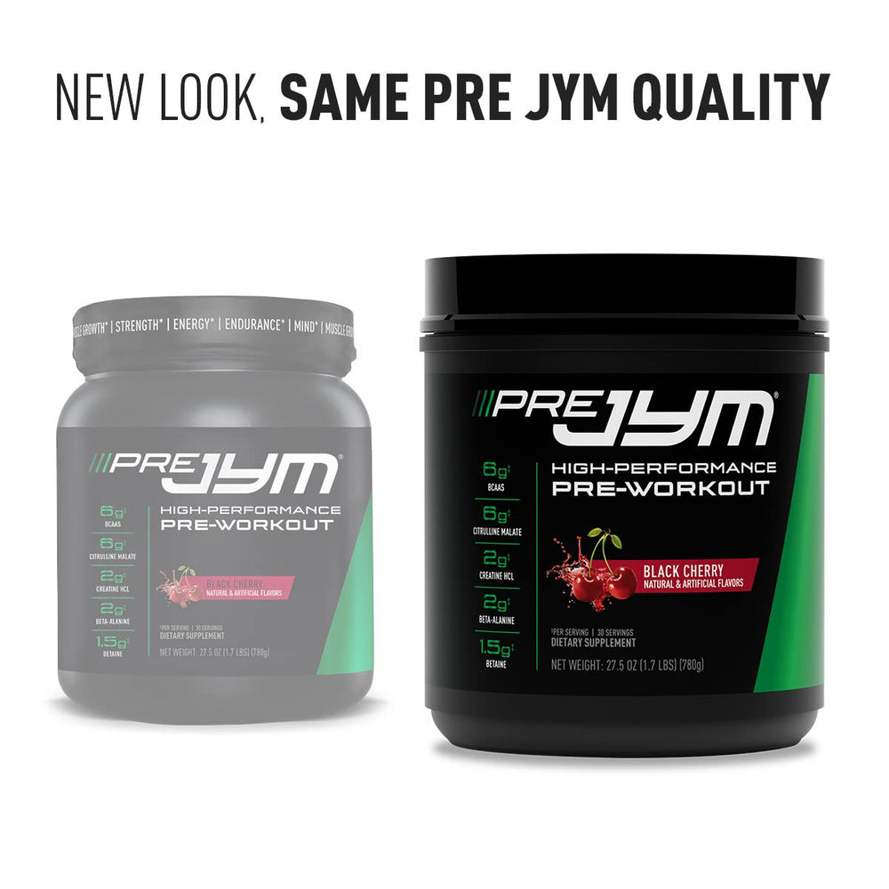 JYM Pre-JYM Black Cherry setup ready for a workout session