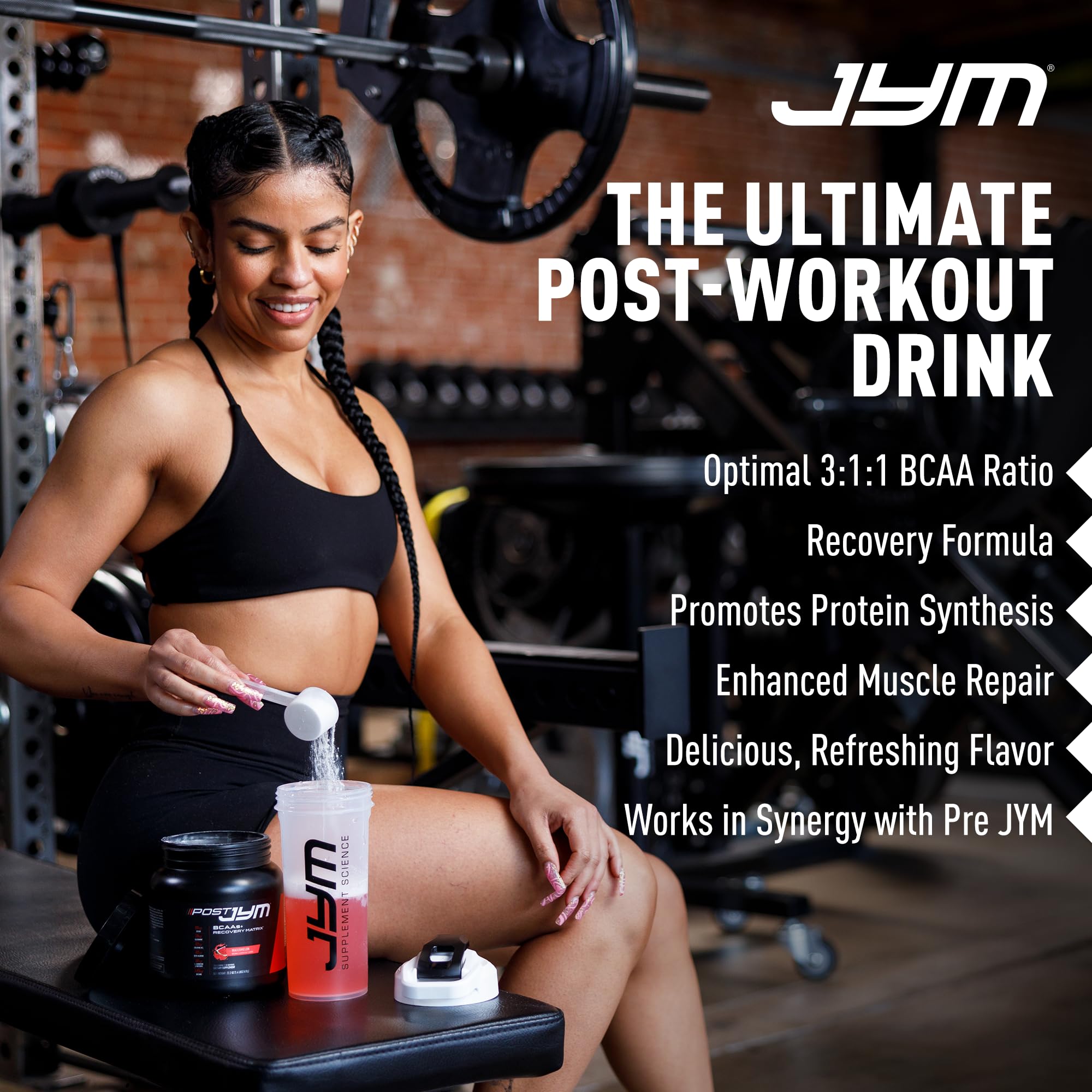 Label on JYM Post JYM Blue Arctic Freeze highlights ingredients.
