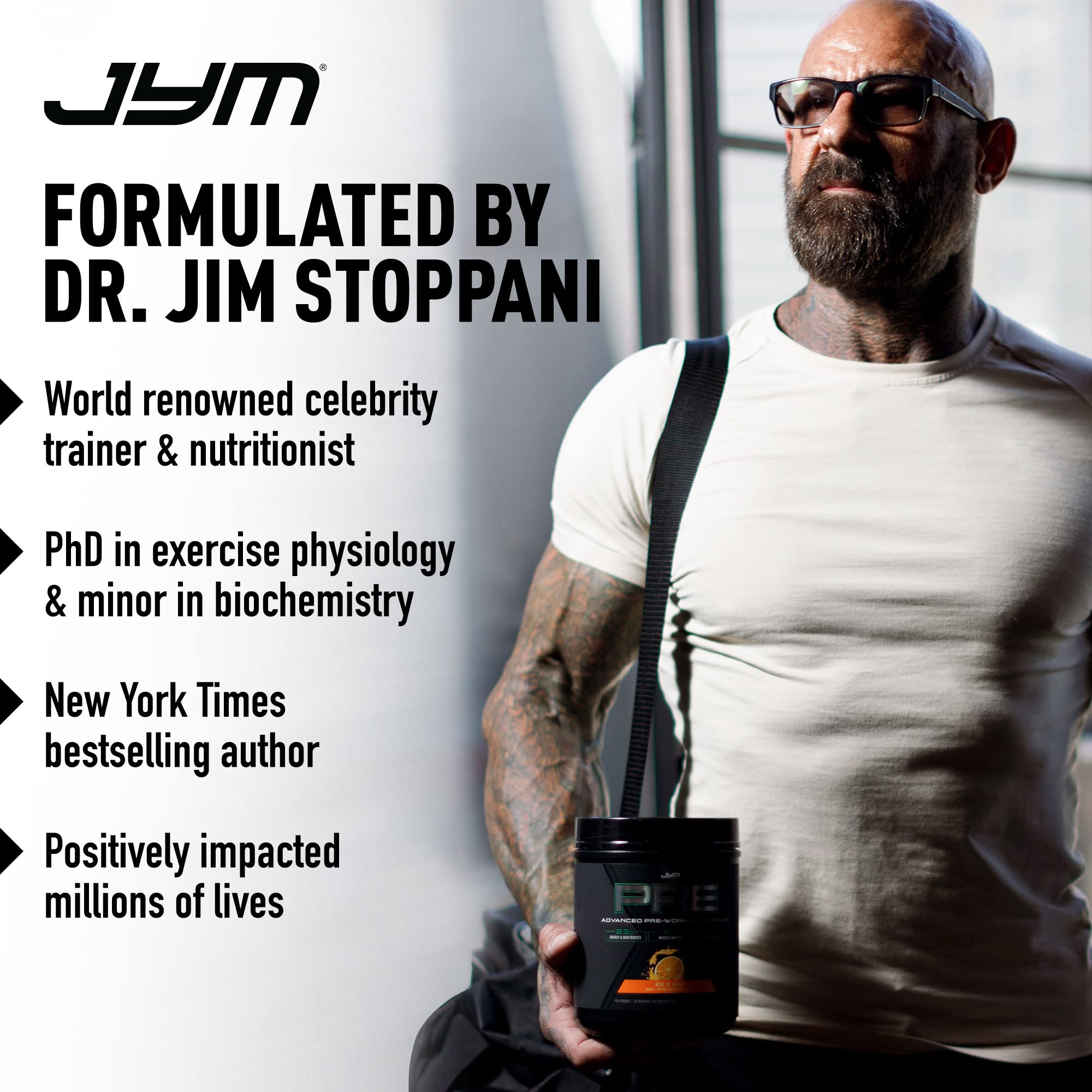 JYM Smores label highlights whey isolate and casein for steady protein release.